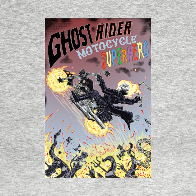 Ghost Rider Motorcycle Superhero by Rudeman